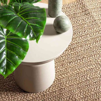 Vidaxl Alfombra Zizur Aspecto Yute Interior/exterior Beige 120x120 Cm_1
