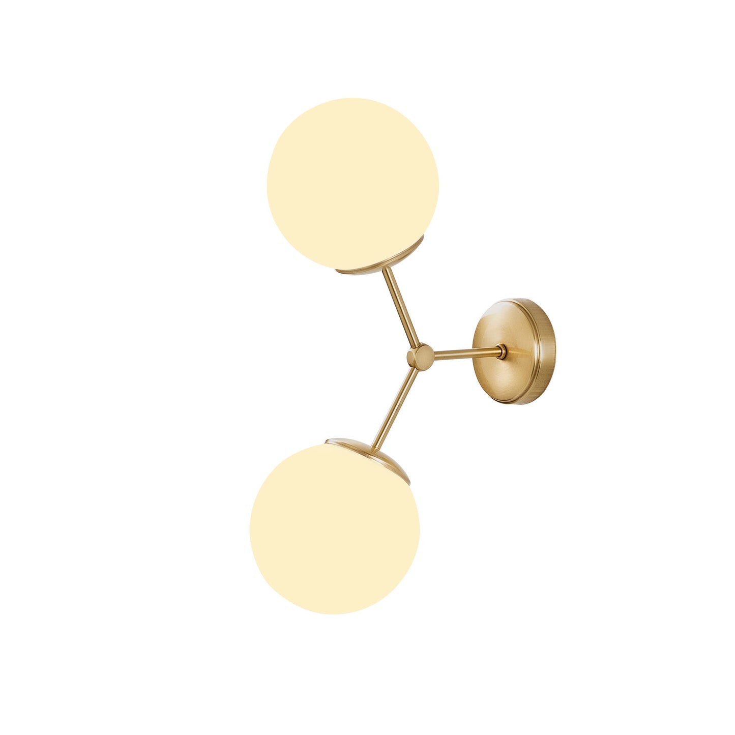 Aplique De Pared, Metal , Amarillo blanco, 28x15x44, Casquillo 2 X E 27 Max 40 W_2