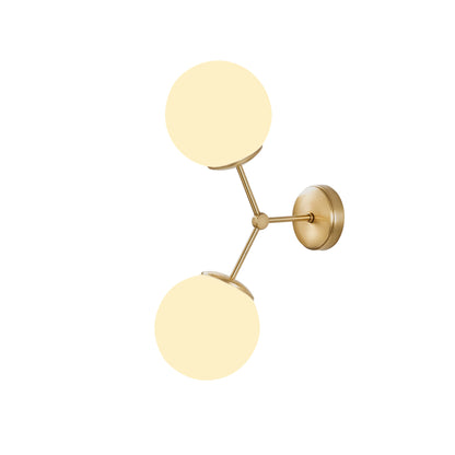 Aplique De Pared, Metal , Amarillo blanco, 28x15x44, Casquillo 2 X E 27 Max 40 W_2