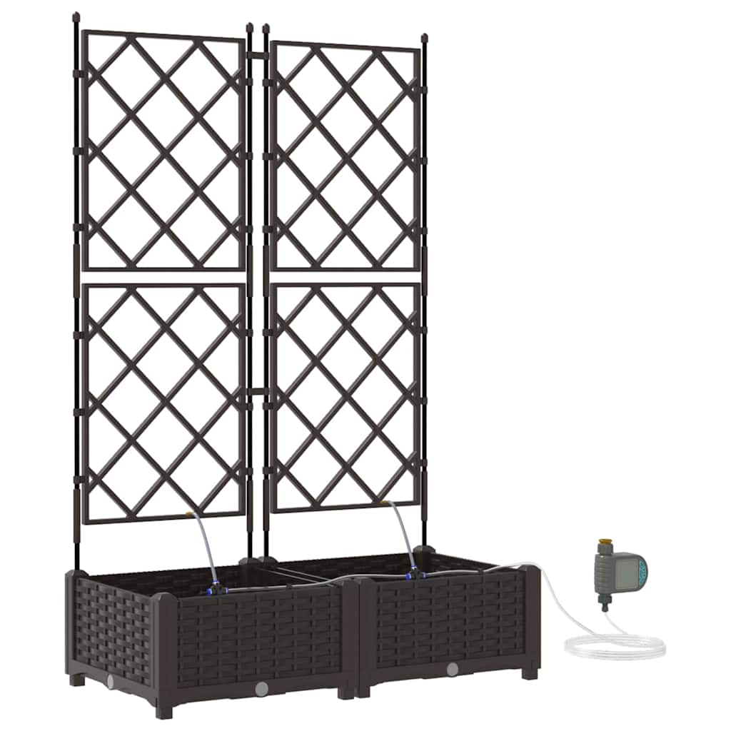 Macetero De Jardín 2 Uds. Marrón 80 X 40 X 126 Cm Pp_0