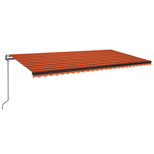 Toldo Automático Retráctil Naranja Y Marrón 600x300 Cm_0