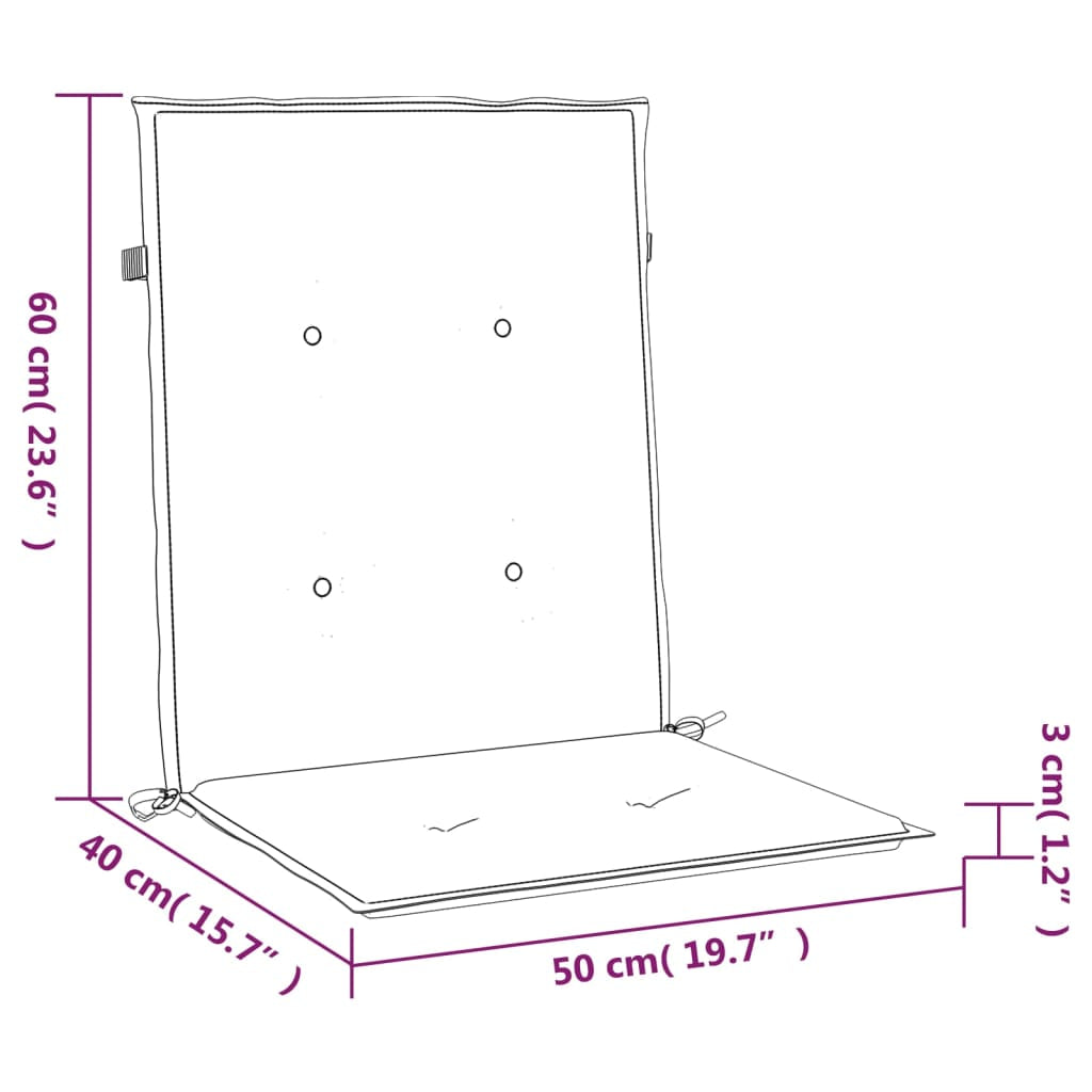 Vidaxl Cojín Silla Jardín Respaldo Bajo 6 Uds Tela Oxford Verde Claro_2