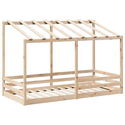 Cama Para Niños Con Techo Madera Maciza De Pino 80x200 Cm_2