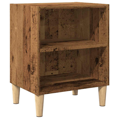 Mesita De Noche Madera De Ingeniería Envejecida 40x30x50 Cm_0
