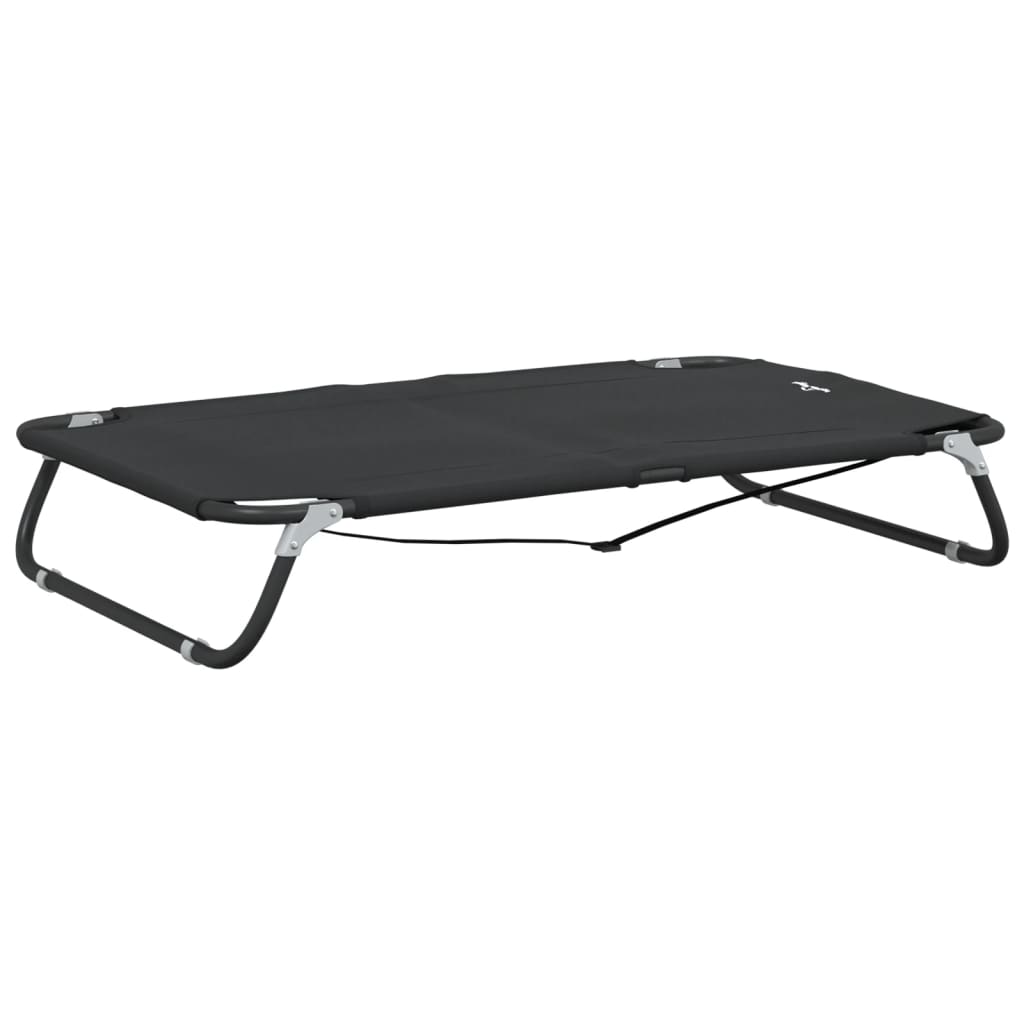 Cama Para Perros Plegable Tela Oxford Y Acero Gris Antracita / Vetonek_0