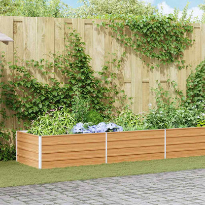 Arriate Elevado Marrón Claro 600 X 80 X 45 Cm Acero Galvanizado_1
