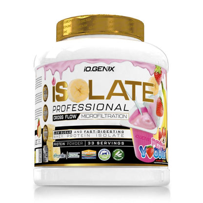Isolate Profesional - 1kg - Fresa Banana - Proteína De Aislado De Suero Isolate - Io.genix_0