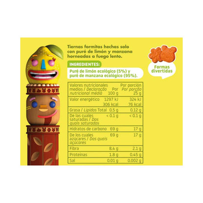 PACK 3x Snack de manzana y limón Eco 25 g Smileat- Triboo