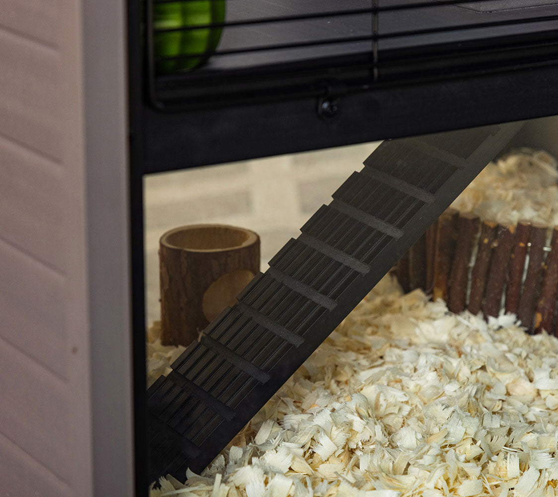 Jaula Para Hámster De 2 Pisos - Casa Para Roedores Multinivel - Mueble Decorativo - 55,2x42,7x72,5cm_3