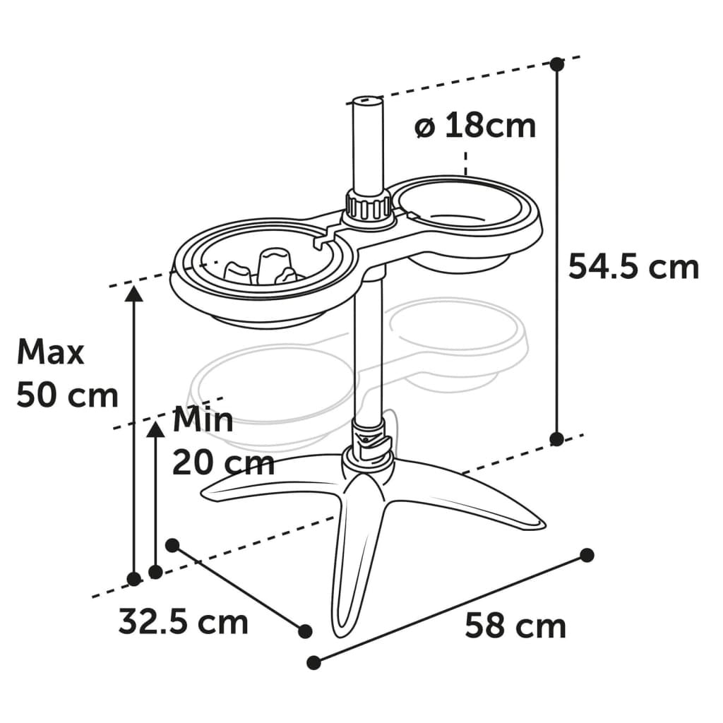 Flamingo Soporte Para Cuenco De Comida Suvi M 1100 Ml Y 1500 Ml Gris_2