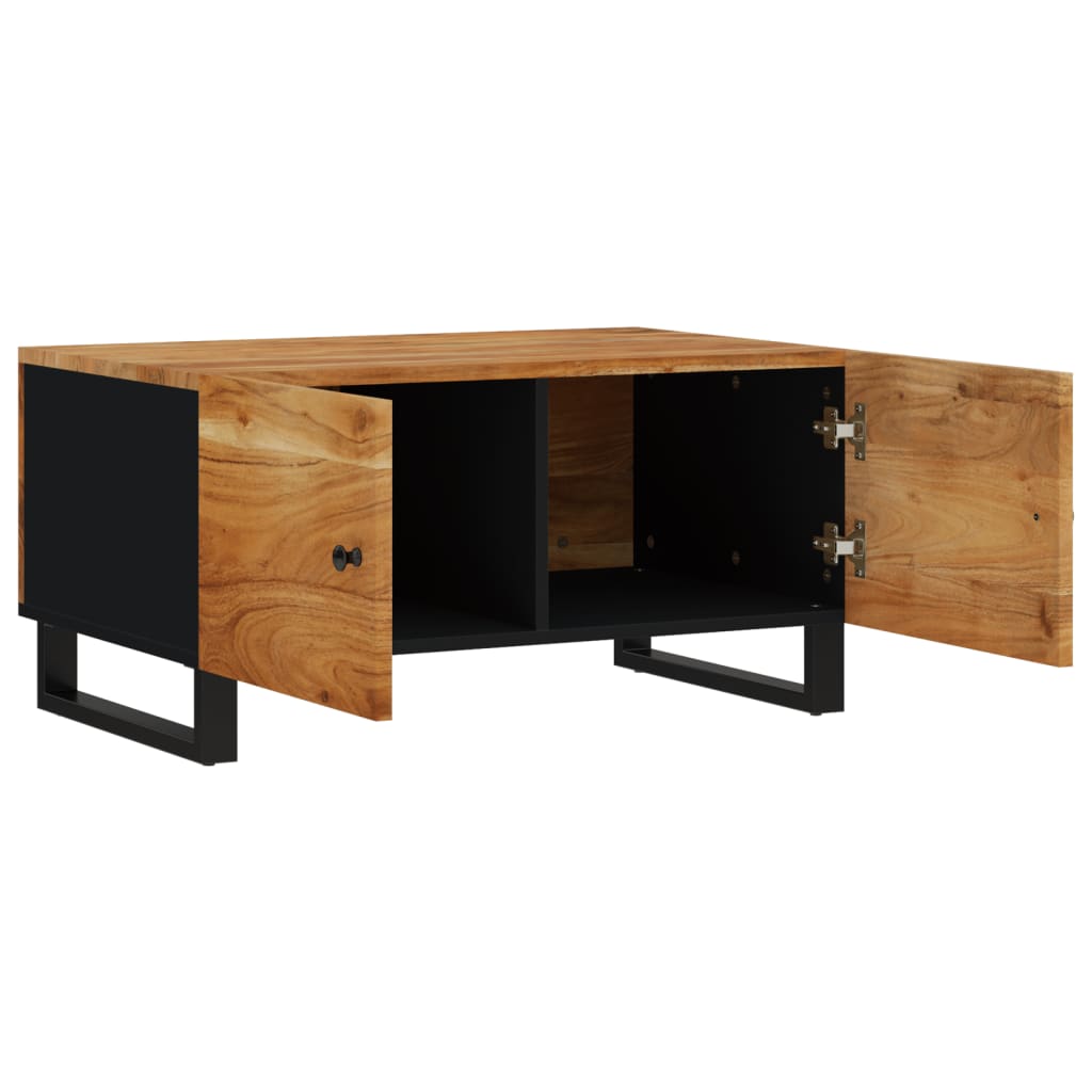 Mesa De Centro Madera Maciza Acacia Y Contrachapada 80x50x40 Cm_3