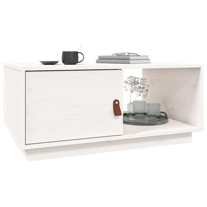 Mesa De Centro De Madera Maciza De Pino Blanco 80x50x35,5 Cm_2