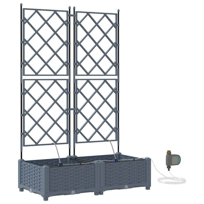 Vidaxl Jardineras Gris Claro 80 X 40 X 126 Cm Acero_0