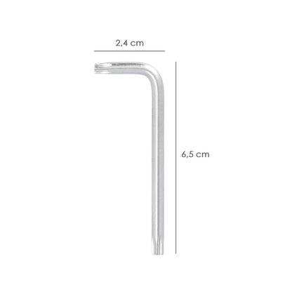 Llave Torx Inviolable Standar Acero Cromo Vanadio Profesional T25 Mm. Llave Estrella, Llave Allen Estrella_1