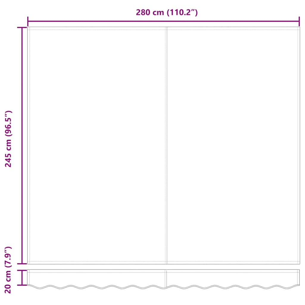 Vidaxl Toldo Retráctil Aluminio Y Tela Color Crema 3x2,5 M_2