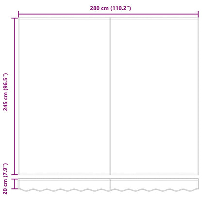 Vidaxl Toldo Retráctil Aluminio Y Tela Color Crema 3x2,5 M_2