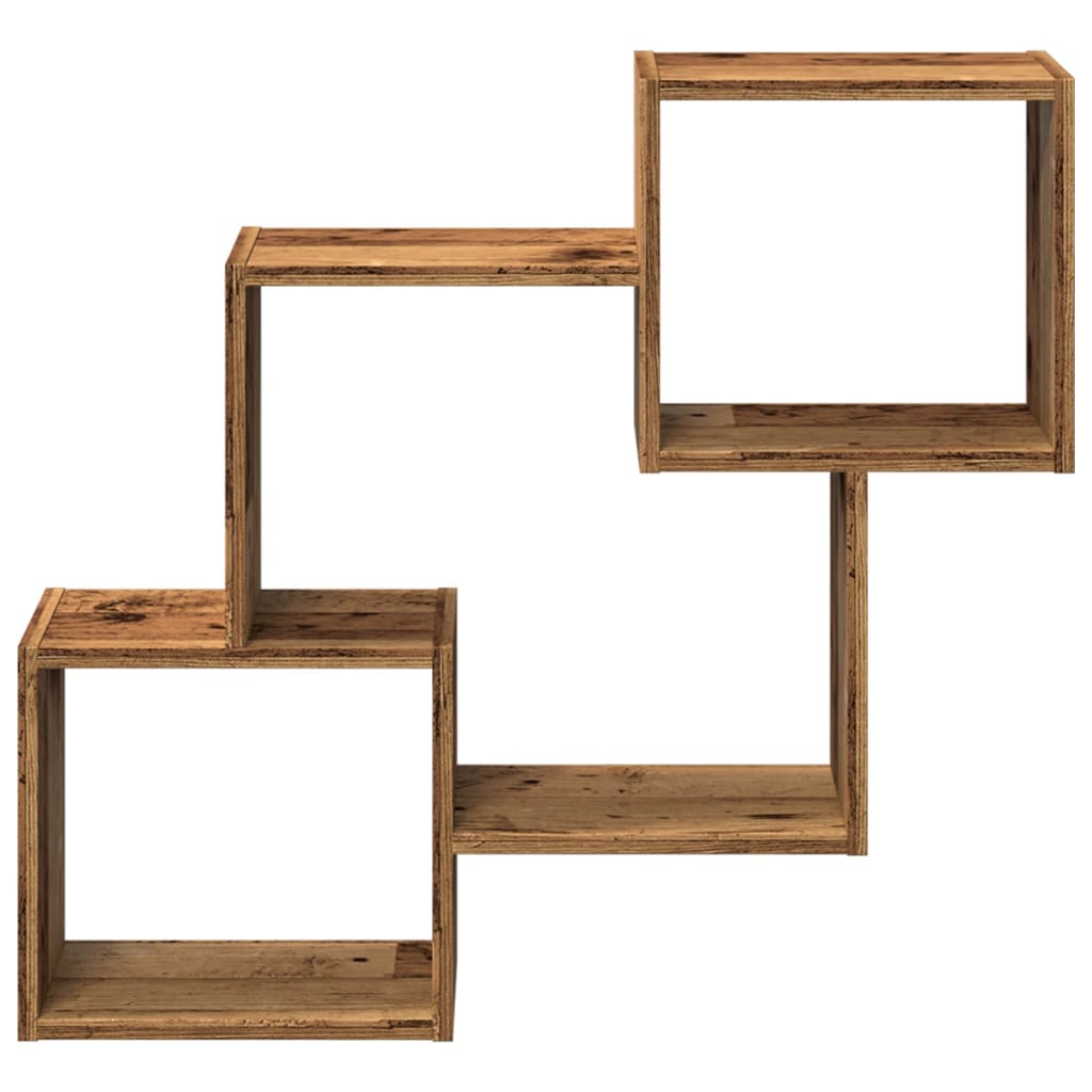 Mueble De Pared Madera Ingeniería Madera Envejecida 78x18x71 Cm / Vetonek_1