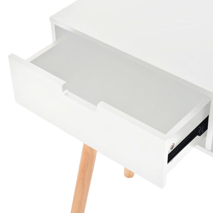 Mesa Consola De Madera Maciza De Pino Blanca 80x30x72 Cm_3