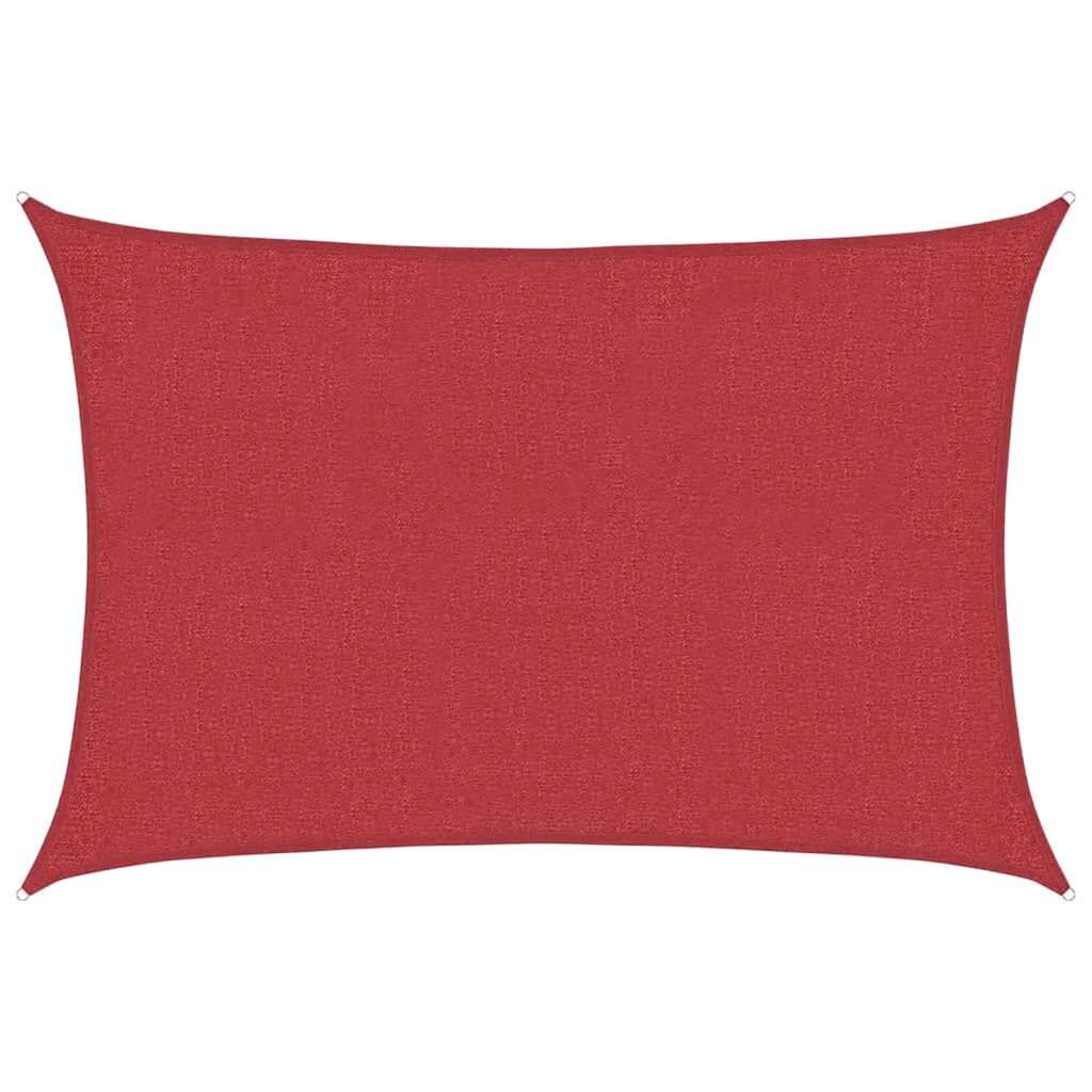 Vidaxl Toldo De Vela Rojo Hdpe 160 G/m² 3x4 M_0