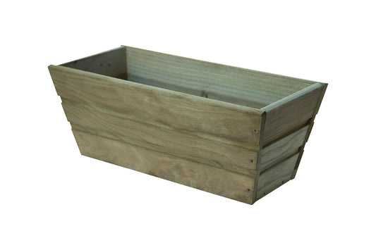 Jardinera De Balcon Recta De Madera Autoclave De 50 X 20 X 19,5 Cm 11l + Bolsa Geotextil Madelea