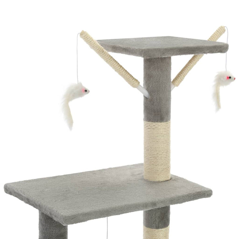 Vidaxl Rascador Para Gatos Con Poste De Sisal 138 Cm Gris_5