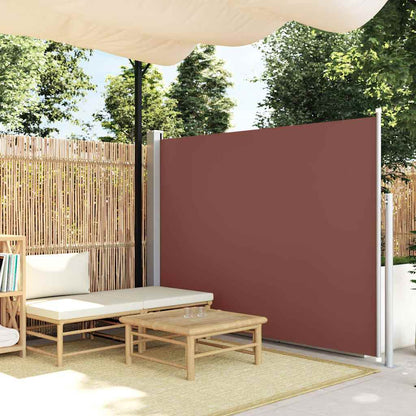 Vidaxl Toldo Lateral Retráctil De Jardín Marrón 170x300 Cm_1