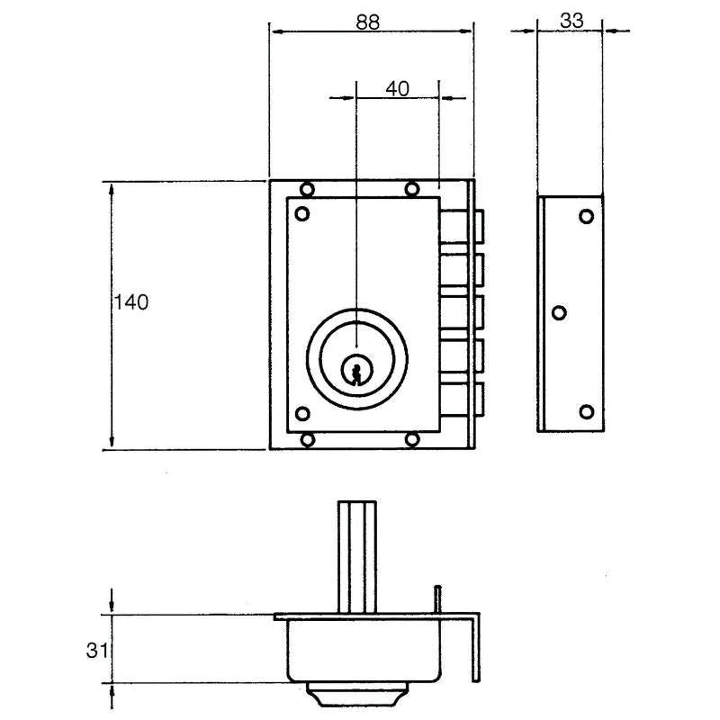 Cerradura Jis  242           11x7 Derecha_1