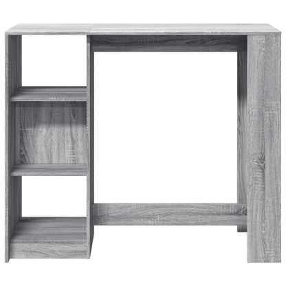 Mesa Alta Con Estante Gris Sonoma 124x46x103,5 Cm_2
