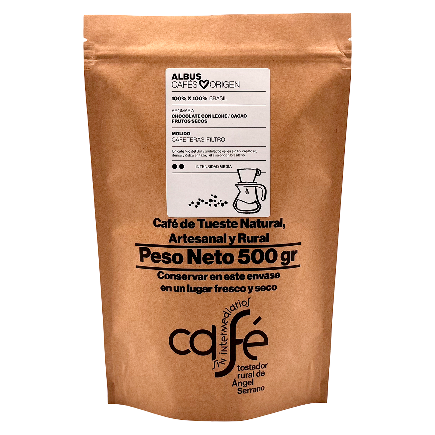 Cafe Sin Intermediarios Café Brasil Albus Molido Filtro 500 G_0