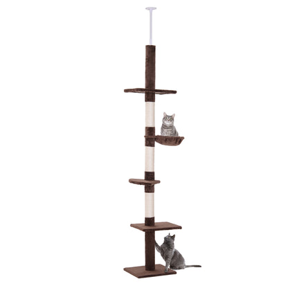 Pawhut Árbol Rascador Para Gatos De 230-260 Cm_0