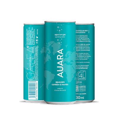 Pack 24 x Agua mineral natural con Gas Auara 30 ml