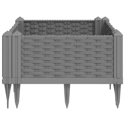 Jardinera Con Clavijas Pp Gris Claro 42,5x42,5x28,5 Cm_4
