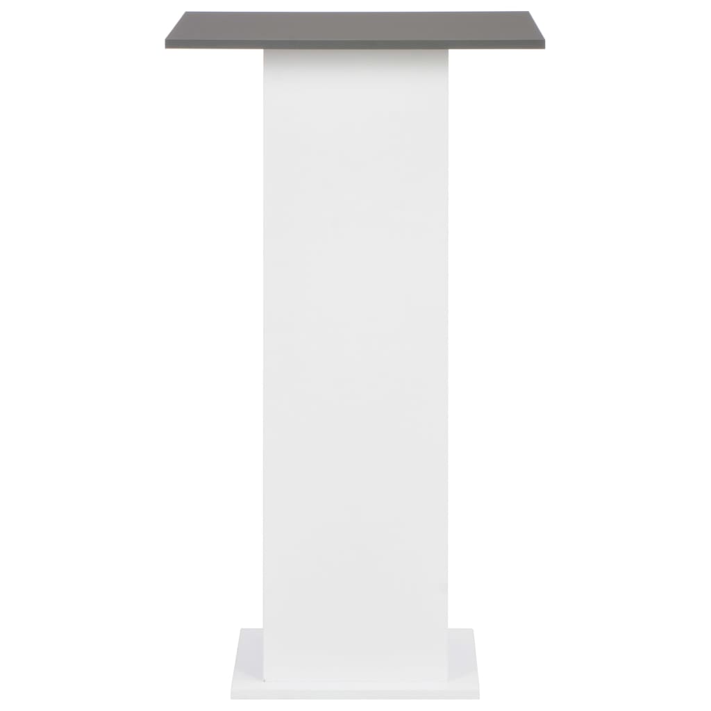 Mesa Alta De Cocina Blanco Y Gris Antracita 60x60x110 Cm_1