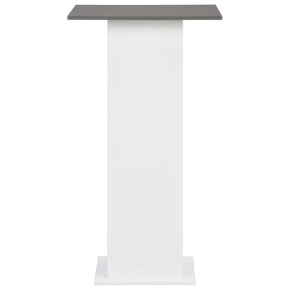 Mesa Alta De Cocina Blanco Y Gris Antracita 60x60x110 Cm_1