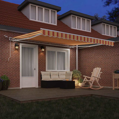 Toldo Retráctil Amarillo Y Naranja 400 X 300 Cm Poliéster_2