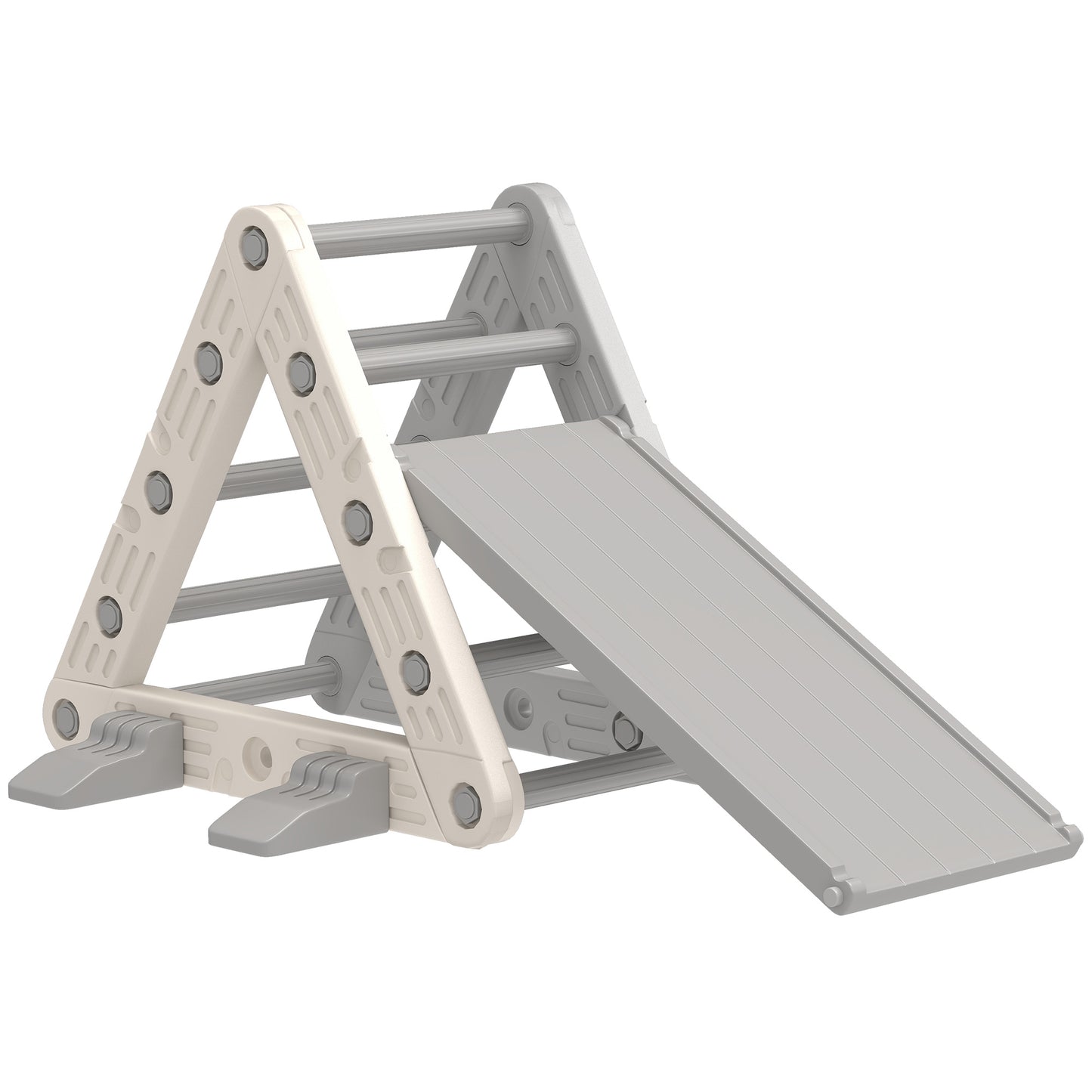 Aiyaplay Triángulo De Escalada Para Niños 3 En 1 Con Tobogán Y Rampa Gris_0