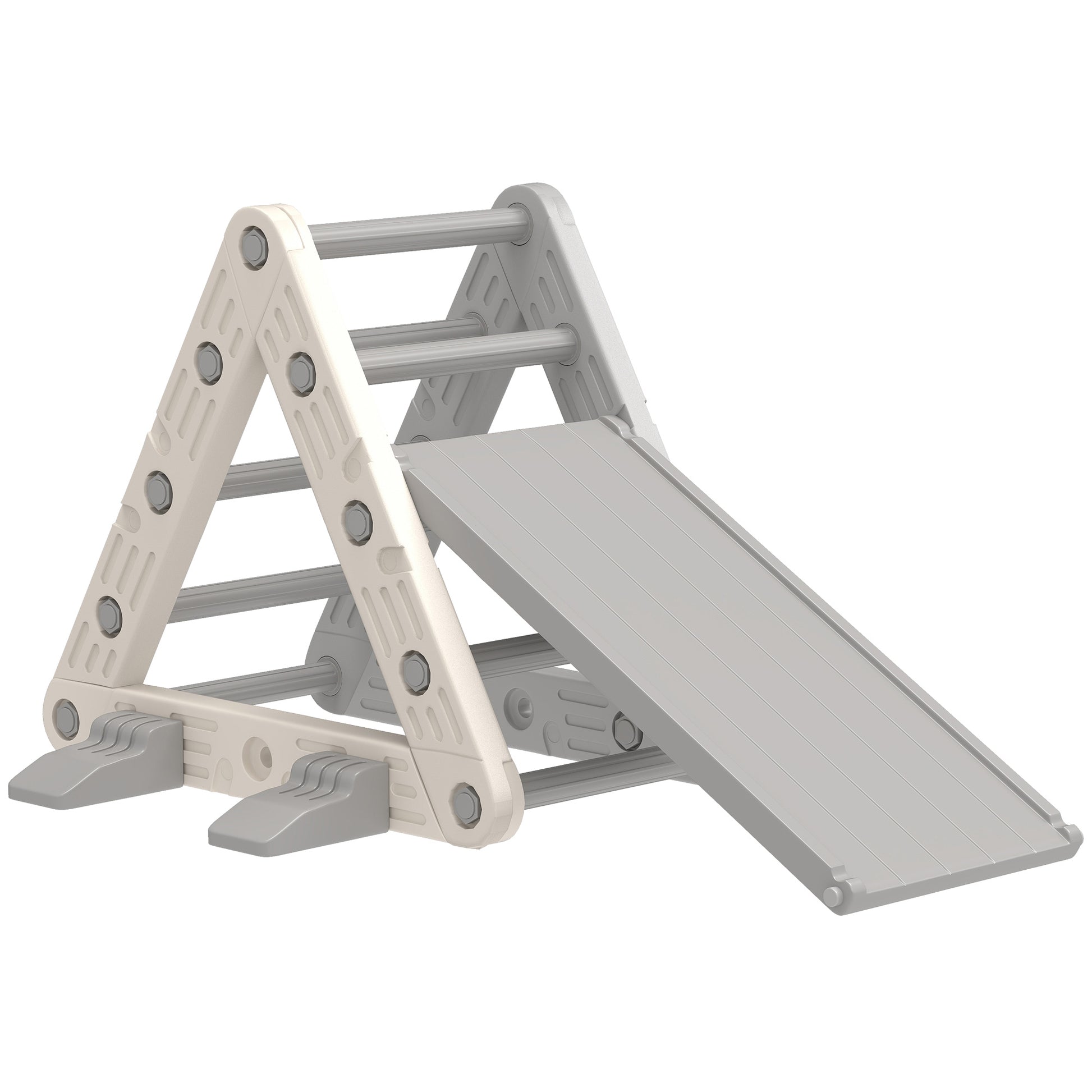 Aiyaplay Triángulo De Escalada Para Niños 3 En 1 Con Tobogán Y Rampa Gris_0