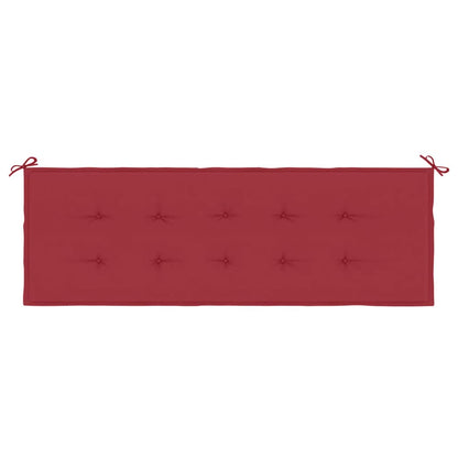 Vidaxl Cojín De Banco De Jardín Tela Oxford Rojo Tinto 150x50x4 Cm_3