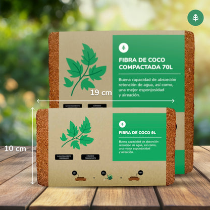 Sustrato Fibra de Coco Planeta Huerto 9 Litros