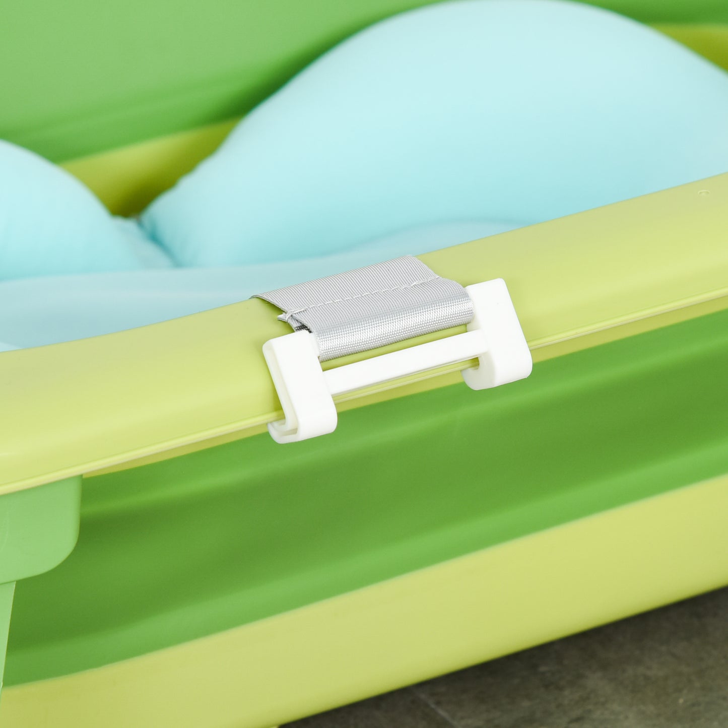 Homcom Bañera Plegable Para Bebé 0-3 Años 50l Con Cojín Incluido 80x53,9x20,8 Cm_3