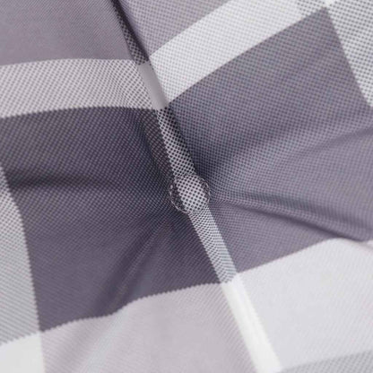 Vidaxl Cojín De Banco De Jardín Tela Oxford A Cuadros Gris 200x50x4 Cm_4