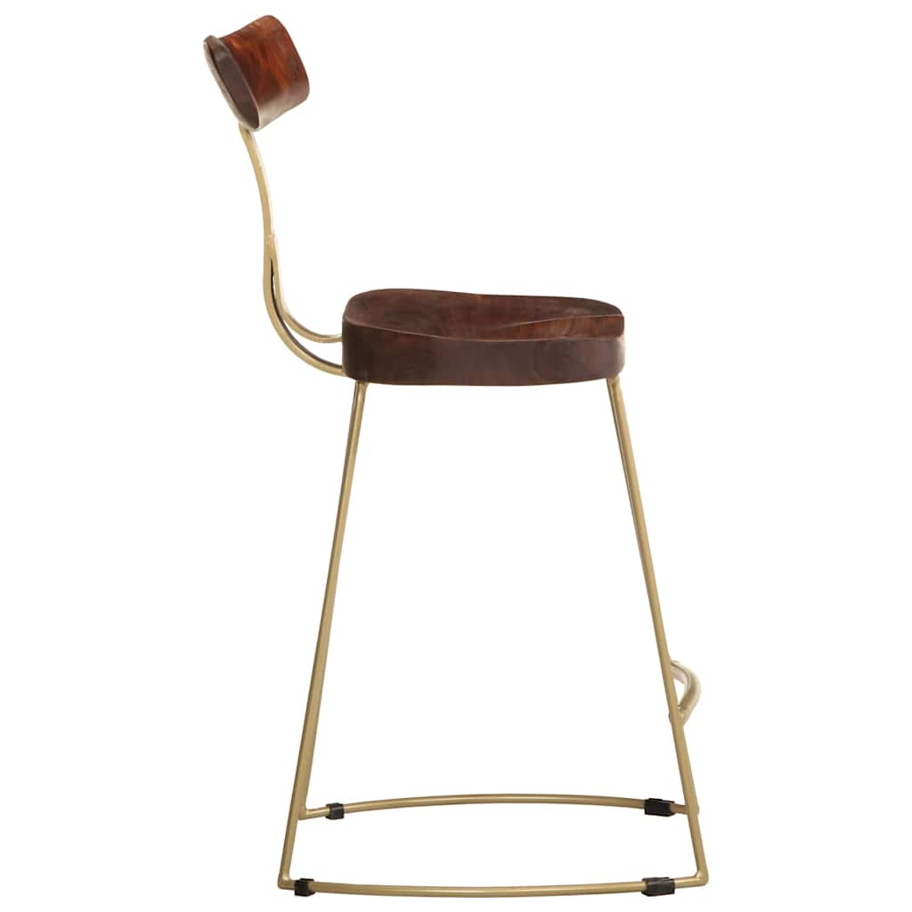 Taburetes De Barra 2 Uds Madera Maciza De Mango 49x43x79 Cm_1