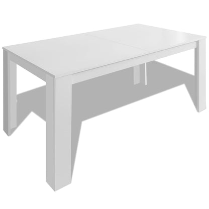 Mesa De Comedor Blanca 140x80x75 Cm_0
