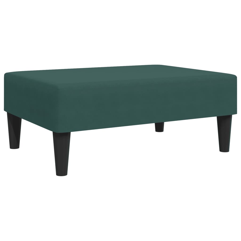 Sofá Cama De 2 Plazas Con Taburete Terciopelo Verde Oscuro / Vetonek_4