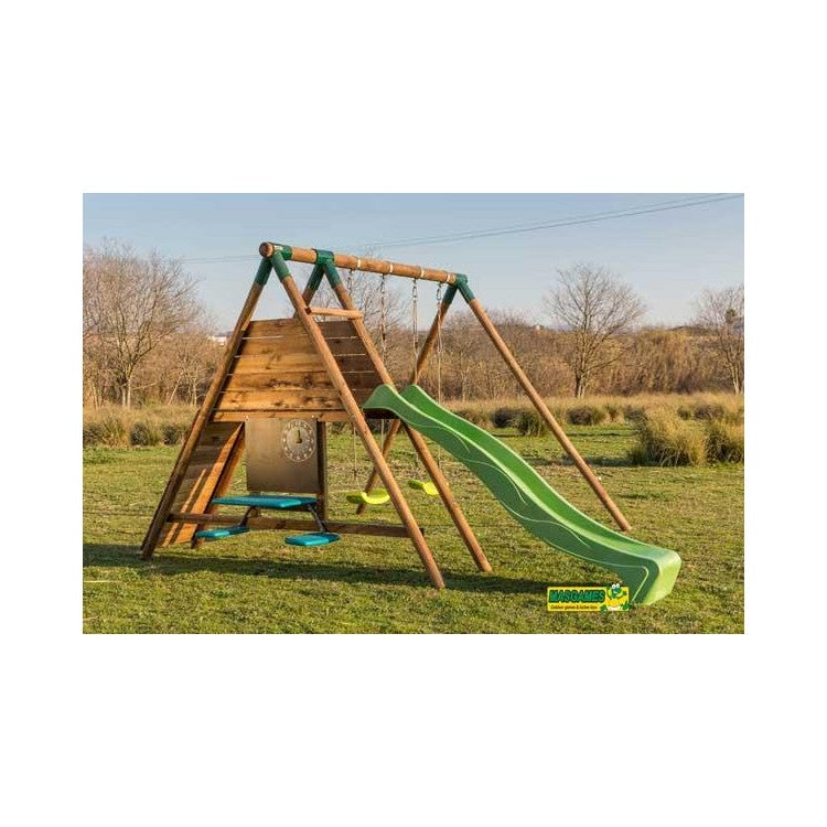 Parque Infantil Masgames Mauna Loa L (madera Redonda) Academy + Pared De Escalada._1