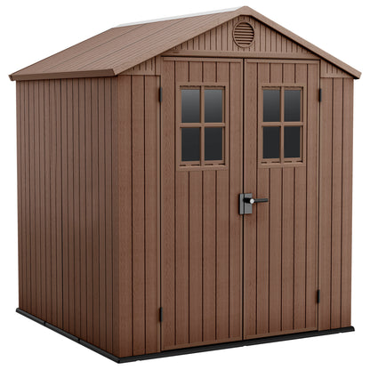 Caseta De Exterior Darwin 6x6 De Keter. 190x183x221 Cm - Marrón