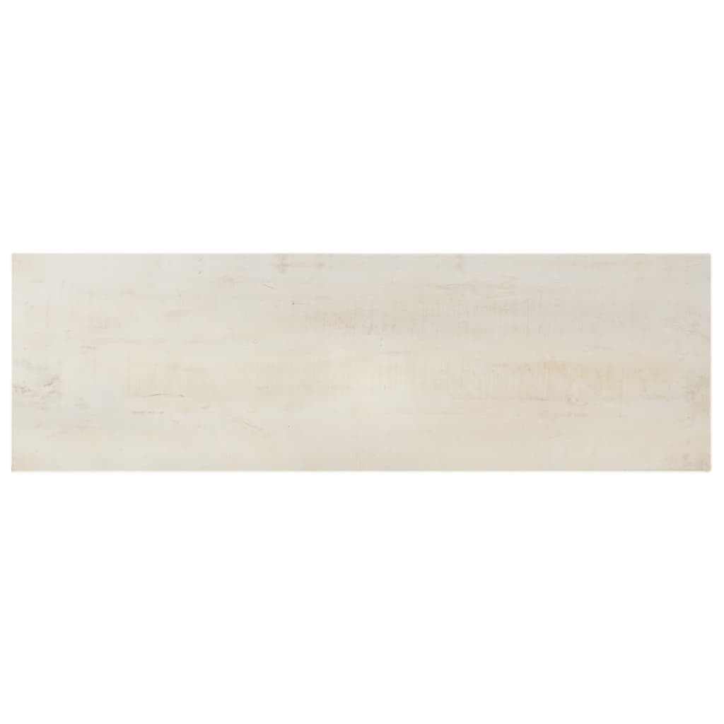 Mesa Consola De Madera De Mango Rugosa Blanca 115x35x77 Cm_1