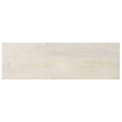 Mesa Consola De Madera De Mango Rugosa Blanca 115x35x77 Cm_1