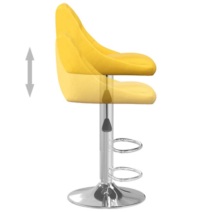 Taburete De Bar De Terciopelo Amarillo Mostaza_4