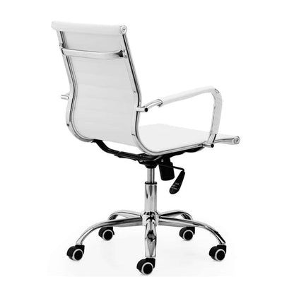 Silla De Oficina Lucy Tapizado, Blanco, 64 X 89-99 X 64cm_2